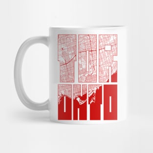 Toronto, Canada City Map Typography - Oriental Mug